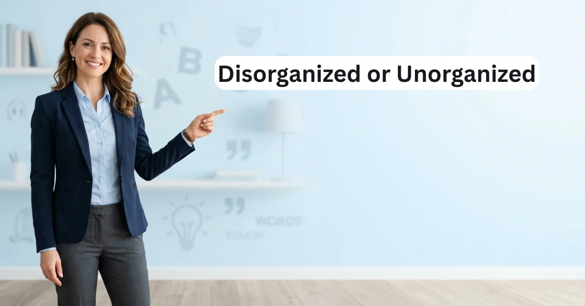 Disorganized or Unorganized