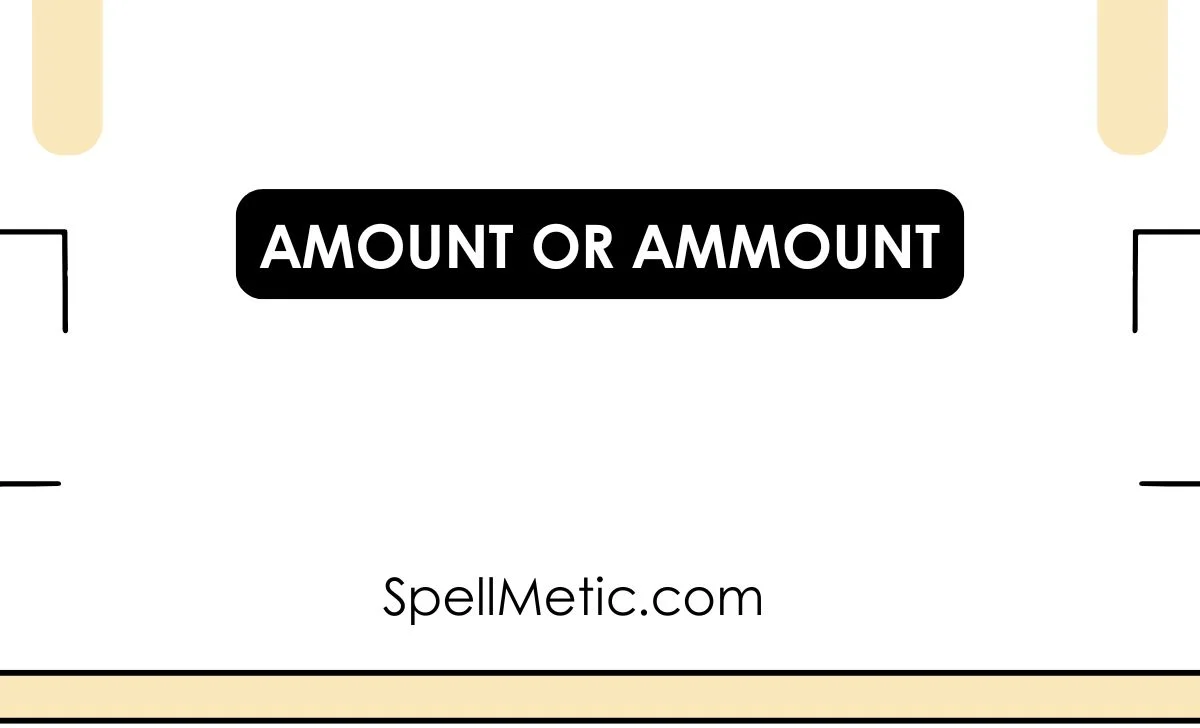Amount or Ammount