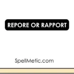repore or rapport