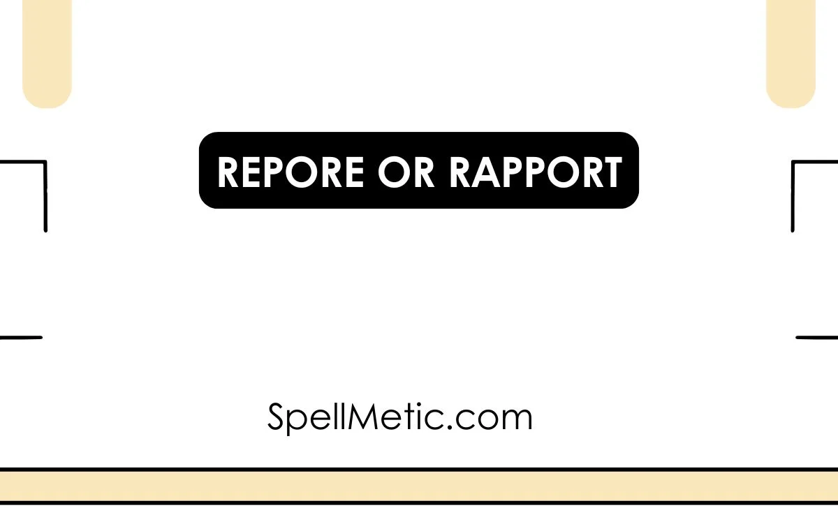 repore or rapport