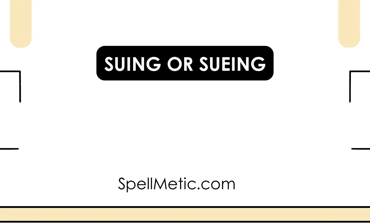 suing or sueing