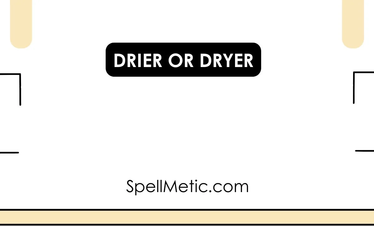 drier or dryer