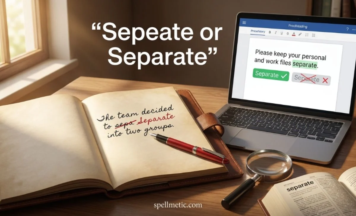 seperate or separate