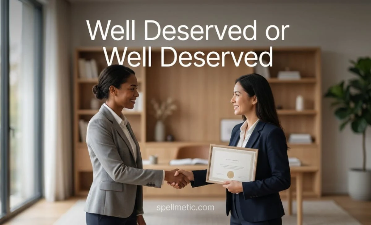 well deserved or well deserved correct